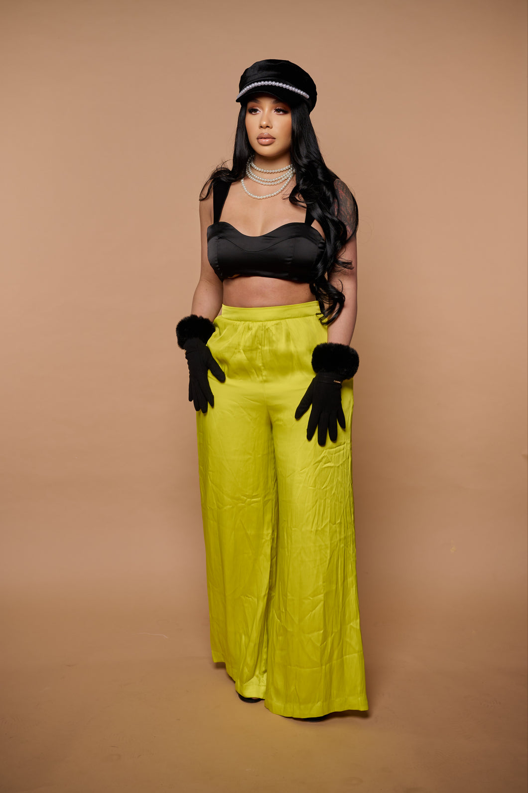 Capri Wide Leg Pants
